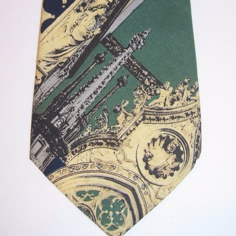 Structure Mens Dress Suit Neck Tie Italian Cotton